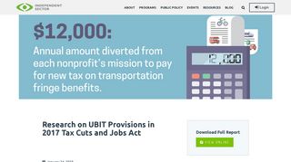 
                            9. Research on UBIT Provisions in 2017 Tax Cuts and Jobs Act ...