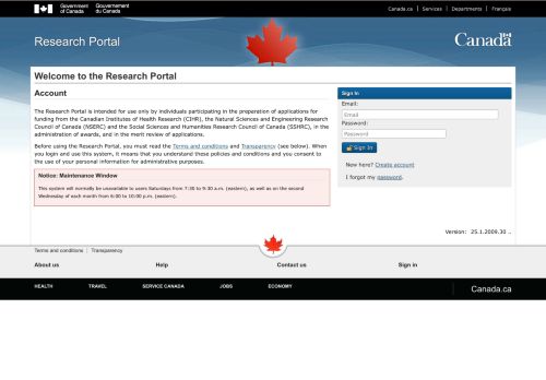 
                            11. Research Portal Login Page