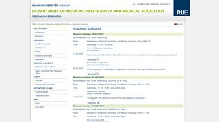 
                            6. Research Seminars - Abteilung für Medizinische Psychologie und ...