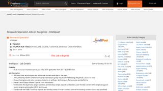 
                            9. Research Specialist Jobs in Bangalore - Intellipaat 15 Oct 2018