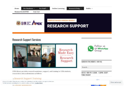 
                            12. RESEARCH SUPPORT SERVICE – Universiti Sains ...