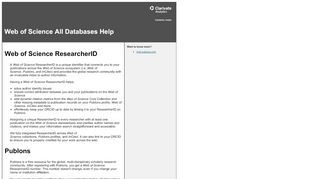 
                            8. ResearcherID - Web of Science All Databases Help