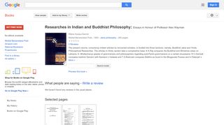 
                            12. Researches in Indian and Buddhist Philosophy: Essays in Honour of ... - Google Books Result