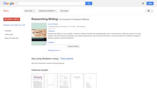 
                            13. Researching Writing: An Introduction to Research Methods - Hasil Google Books