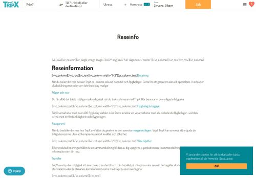 
                            3. Reseinfo - TripX.se - Boka billiga resor online