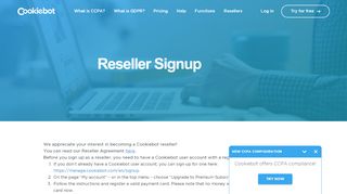 
                            7. Reseller Signup | Cookiebot