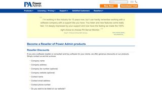 
                            10. Reseller Signup | Server & Storage Monitoring Software - Power Admin