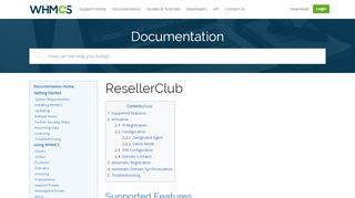 
                            2. ResellerClub - WHMCS Documentation