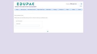 
                            9. Resend Verification Mail - EDUPAC ENTERPRISE EDITION