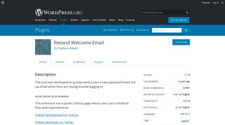 
                            2. Resend Welcome Email | WordPress.org