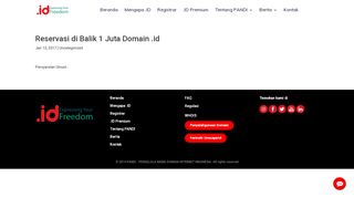 
                            9. Reservasi di Balik 1 Juta Domain .id | PANDI - Pengelola Nama ...