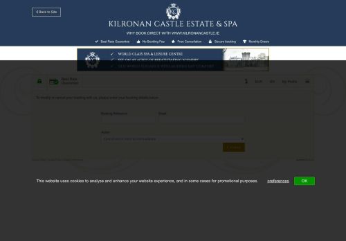 
                            4. Reservation Login - Kilronan Castle