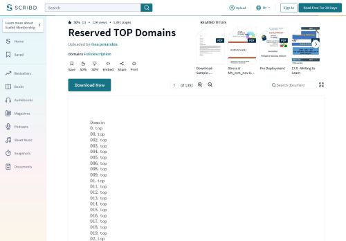 
                            7. Reserved TOP Domains - Scribd