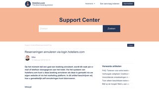 
                            5. Reserveringen annuleren via login.hoteliers.com – Support Center