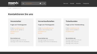 
                            5. Reservix GmbH: Kontaktieren Sie uns