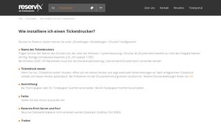 
                            12. Reservix GmbH: Wie installiere ich einen Ticketdrucker?