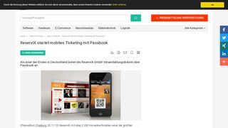 
                            12. ReserviX startet mobiles Ticketing mit Passbook - Reservix GmbH ...