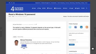 
                            11. Reset a Windows 10 password – 4sysops