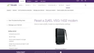 
                            3. Reset a ZyXEL VSG-1432 modem | Support | TELUS.com