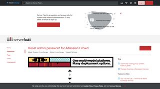 
                            10. Reset admin password for Atlassian Crowd - Server Fault