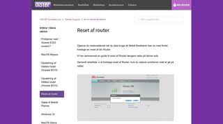 
                            10. Reset af router - OiSTER Kundeservice