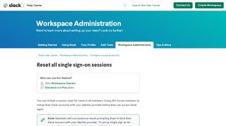 
                            6. Reset all single sign-on sessions – Slack Help Center