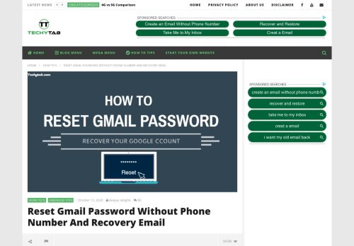
                            11. Reset Gmail Password Without Recovery Phone Number or Email