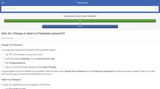 
                            5. reset it - Facebook