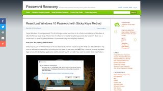 
                            8. Reset Lost Windows 10 Password with Sticky Keys Method | Password ...