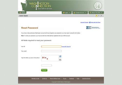 
                            2. Reset Password - AUTH - Washington Connection (Your Link to ...