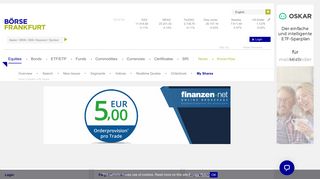 
                            6. Reset Password - Börse Frankfurt (Frankfurt Stock Exchange): Stock ...