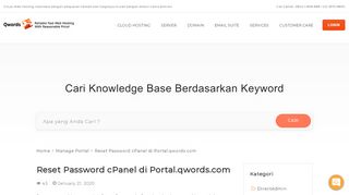
                            11. Reset Password cPanel di Portal.qwords.com | Qwords.com Manual ...