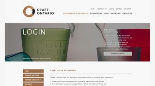 
                            9. Reset Password - Craft Ontario