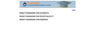
                            2. reset password for students - KIET LMS