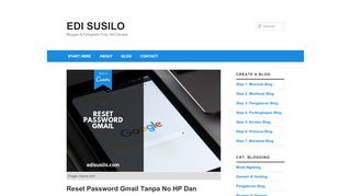 
                            8. Reset Password Gmail Tanpa No HP dan Email Pemulihan - Edi Susilo