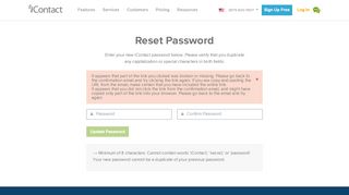 
                            4. Reset Password | iContact