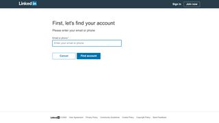 
                            2. Reset Password | LinkedIn