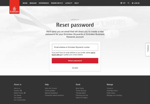 
                            5. Reset password | Login | Emirates Switzerland