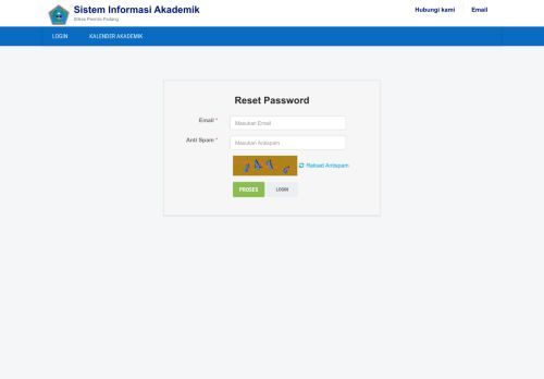 
                            11. Reset Password - Portal SI AKADEMIK - STIKes Perintis Padang