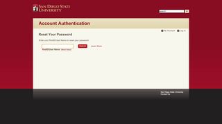 
                            8. Reset Password - SDSU | Authentication - San Diego State University