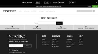 
                            3. Reset Password – Vincero Watches