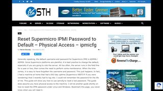 
                            4. Reset Supermicro IPMI Password to Default - Physical Access - STH