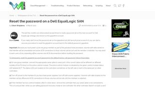 
                            11. Reset the password on a Dell EqualLogic SAN - VMGuru