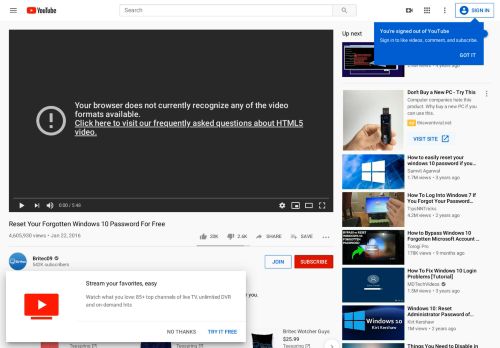 
                            1. Reset Your Forgotten Windows 10 Password For Free - YouTube