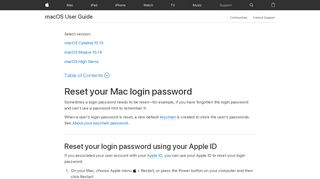 
                            4. Reset your Mac login password - Apple Support