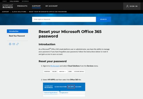 
                            11. Reset your Microsoft® Office 365 password | Comcast ...