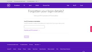 
                            13. Reset your password - BT.com