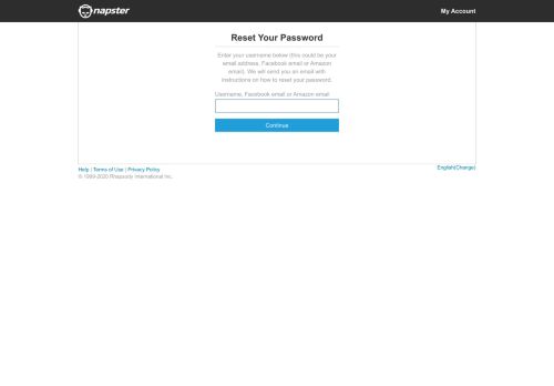 
                            4. Reset Your Password - Napster Account Management