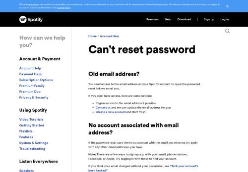 
                            1. Reset your password - Support - Spotify