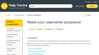 
                            8. Reset your username/password – Arlo Online Support | Training ...